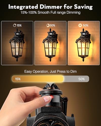 VIANIS Outdoor Motion Sensor Light, Oil Rubbed Bronze 16.4" H Aluminum - Image 3