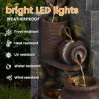 40''H 6-Tiers Fountain Outdoor, Water Fountains and Waterfalls - Image 2