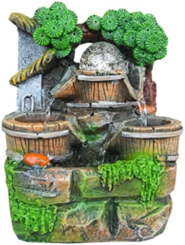 Tabletop Fountain Content-Rich Tabletop Fountain Resin Microscape Desktop Fountain Recirculating Flowing Water Indoor,Outdoor Waterscape Relieve Stress,Style-b by Unknown