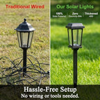 Solar Lights Outdoor, 8 Pack Solar Pathway Lights Outdoor, Waterproof Auto On/Off Garden Lights for Yard, Landscape Path, Walkway, Driveway Decor (3000K Warm White) - Image 7