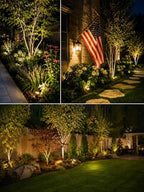 5W Low Voltage LED Landscape Lights,12V/24V AC/DC Landscape Lighting,Outdoor Lawn Tree Flag Spotlights with Spike Stand,IP65 Waterproof Garden Pathway Lights (8 Pack Warm White with Connector) - Image 7
