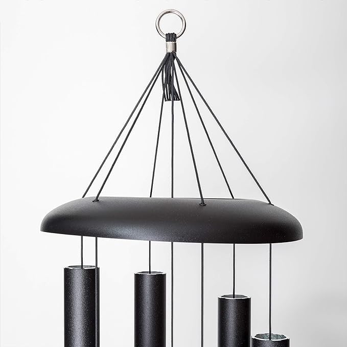 74" Aluminum Wind Chimes - Premium Wind Chime to Create a Zen Atmosphere - Wind Chime Suitable for Outdoor, Garden, Patio, Backyard, Garden, Decoration with Wind Catcher Decor Gift (Black) - Image 5