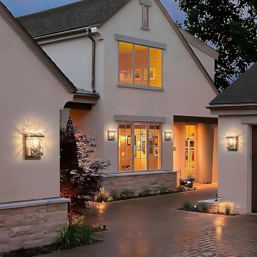 Outdoor Wall Sconce,Brown Waterproof Exterior Lighting Fixtures - Image 2