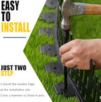 Garden Edging 33FT, 4.7IN Tall Black Landscape Edging Border with 60 Stakes, Flexible Plastic Lawn Edging for Yard, Flower Beds,Tree Rings, Walkways & Garden Borders（Picket-Black - Image 4
