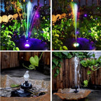 Lewisia Battery Backup Solar Fountain Pump with LED Lighting Solar Powered Water Pump Kit for Pool Koi Pond Garden Bird Bath 5W - Image 4