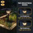 Solar Pathway Lights, Super Bright Solar Lights Outdoor Waterproof, 2 Pack Glass Solar Garden LED Lights, Landscape Lighting Decorative for Path, Yard, Patio, Walkway, Driveway, Slate Black - Image 3