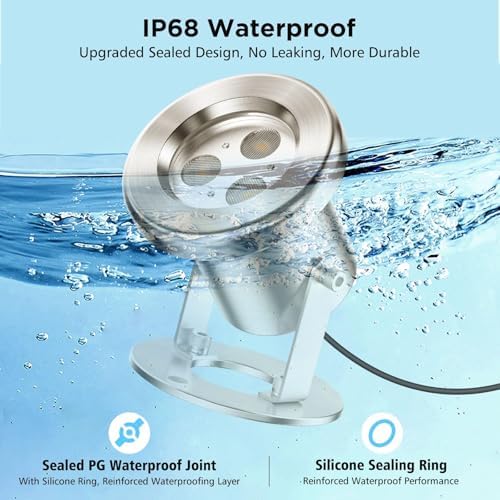 LyLmLe Underwater Pond Light with APP Control & 12V Transformer - Image 4