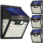 Solar Lights Outdoor, 72 LED Motion Sensor Wall Light, IP65 Waterproof and 3 Lighting Modes, Solar Powered Security Wireless Light Outside for Patio, Garden, Fence, Porch, Front Door (4 Packs) by KUYIMY