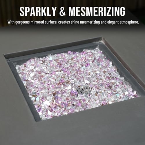 Skyflame 10LB Fire Glass for Propane Fire Pit, 1/4 Inch Rose Gold - Image 5
