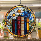 Daisy and Books Acrylic Suncatcher - Image 4