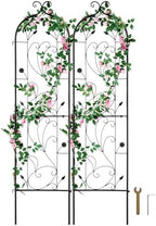 VEVOR Garden Trellis for Climbing Plants, 60 x 15 in, 2 Packs Rustproof Metal Garden Flower Trellis, Outdoor Climbing Rose Trellis Cucumbers Support, Decorative Clematis Trellis for Courtyards Lawns by VEVOR