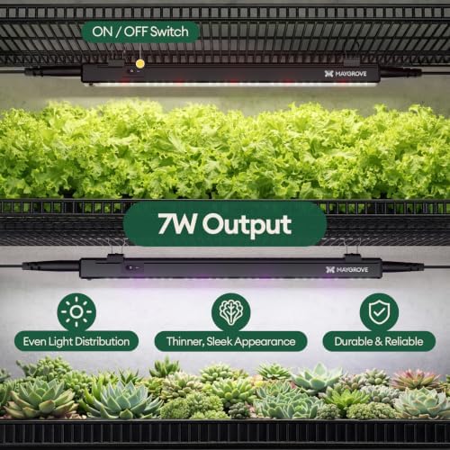 Maygrove Grow Lights for Indoor Plants, Tunable Spectrum 1FT LED Growing Lamp 56W (8 x 7W), T5 Grow Light Strip for Seed Starting, Vegetables, Linkable, Black, 8-Pack - Image 2