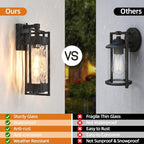 2-Pack Dusk to Dawn Outdoor Wall Sconce, Sensor Porch Light Fixture - Image 3