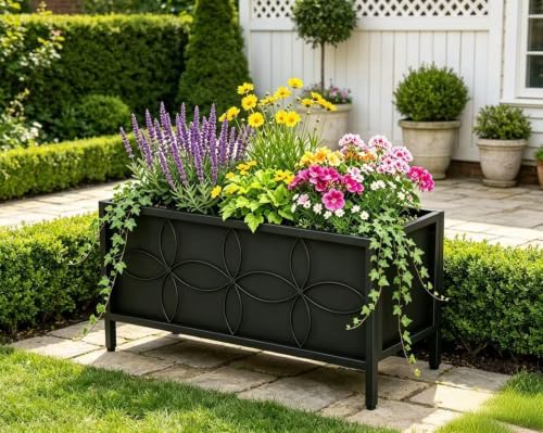 Zhongma Sturdy Raised Garden Bed with Inner Fabric Liners for Vegetables Flower, Planter Box for Backyard Patio Balcony. Inner Size: 33.85x14.17x11 inch - Image 2