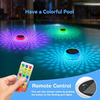 VICHTOP Solar Floating Pool Lights, RGB Color Float Pool Lights, IP68 Waterproof, Pool Decor Lighting Accessories for Inground, Above Ground Pools, Outdoor, Garden - Image 2