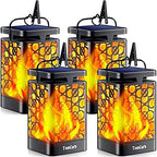 TomCare Solar Lanterns Outdoor, Flickering Flame Hanging Lights, 4 Pack by TomCare