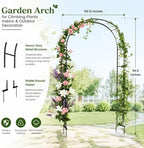 Garden Arch Trellis Metal Arbor Heavy Duty for Climbing Plants - Image 4