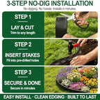 Landscape Edging Border, 2 in x 100 ft No Dig Garden Border, 150 Spikes - Image 6