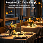 2 Pack Cordless Table Lamps,Rechargeable Outdoor Solar LED Lamp,Portable USB Desk Lamp Waterproof,2000mAh Battery Operated,Touch Stepless Dimming Light for Bedroom,Restaurants,Patio,Camping,Black - Image 2