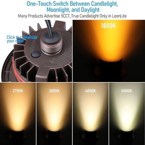 LEONLITE 6-Pack Dia.4 Inch 5CCT Well Lights Shielded Top Oil Rubbed Bronze - Image 3