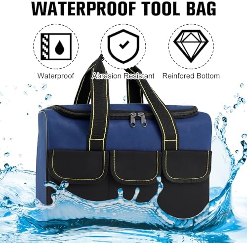 Sanwuta 3 Pack Tool Bag 16 Inch Waterproof Heavy Duty Wide Mouth - Image 3
