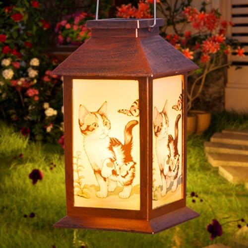 Cat Wind Chimes, Solar Cat Lights for Outside, Gifts for Cats Lovers, Birthday Gifts for Women, Mom, Ded, Grandma, Garden Lawn Yard Outdoor Decor Mobiles Wind Chime, Cats Themed Gift - Image 6