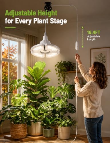 RDJ Bouns LED Grow Light for Indoor Plants, Full Spectrum (Hanging, 80W) - Image 4