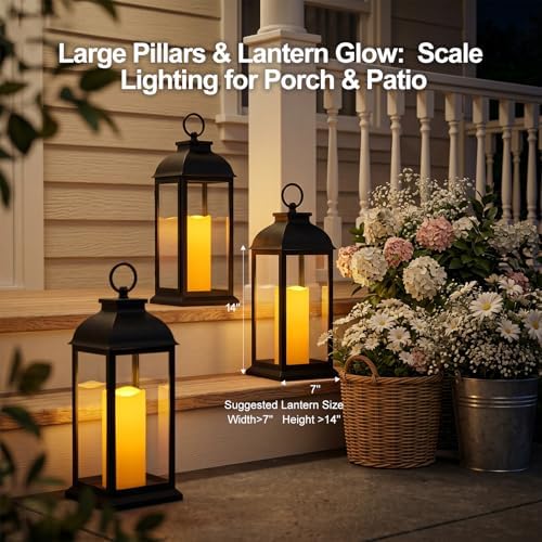 Amagic 12"x5" Large Waterproof Outdoor Flameless Candles with Remote Timer - Image 3