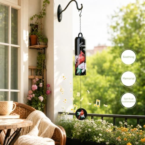 MUMTOP Cardinal Wind Chime for Outside Deep Tone Wind Bell Memorial Gifts - Image 5