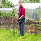 Getlay Tall Garden Fencing Animal Barrier with Gate, 32 Inch(H) 4 Panels Dog Fence Outdoor for Yard, Total Length 8.8 Ft Decorative Fence for Garden│Patented - Image 4