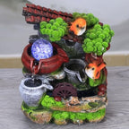 Waterfall Tabletop Fountain Resin Water Fountain Small Fountain Water Ornament Living Room Home Decoration Indoor Fountain - Image 3