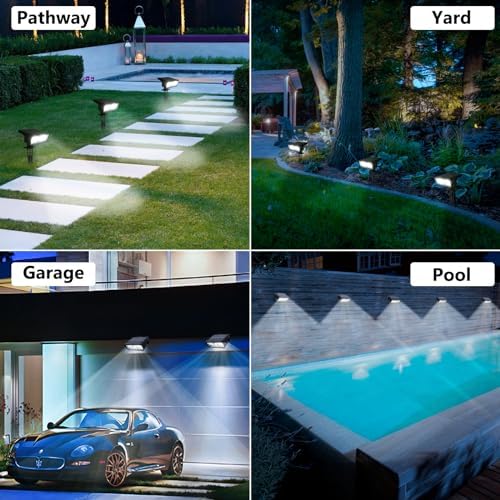 Toodour Solar Spot Light Outdoor, 4 Pack Solar Lights Outdoor with 2 Modes - Image 6