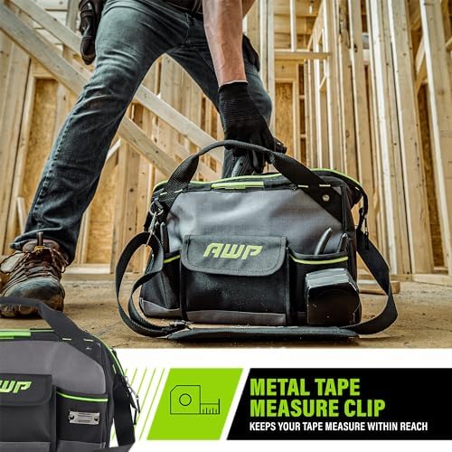 AWP Tool Bags, Premium Tool Bag, Black, Durable Tool Tote, for Professionals and Contractors - Image 6