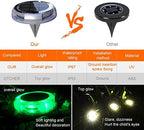 Solar Ground Lights Waterproof Solar Disk LED Yard Lights Outdoor Garden Landscape Lighting for Yard Deck Lawn Patio Pathway Walkway (4PACK) (Four Single Color(R,G,W,WW), 4) - Image 4