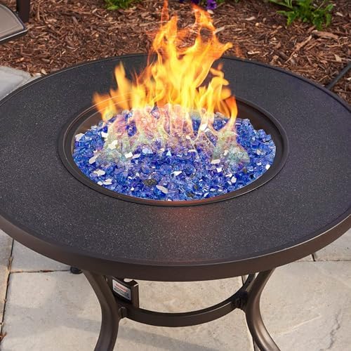 Mr. Fireglass 10 lb High Luster Fire Glass, 1/2 Inch Reflective Cobalt Blue - Image 5