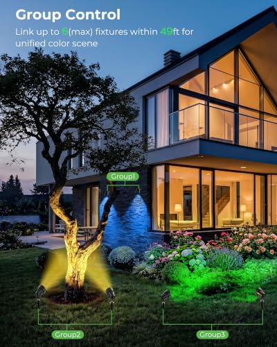 Halloween RGBW Spotlight Outdoor with APP & Remote Control, 4 Pack - Image 3