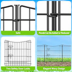 INJOPEXI Garden Fence 12 Panels 23.6ft(L)×24in(H) Decorative Garden Fences with 11 Panels + 1 Gate, Rustproof Metal Wire Temporary No Dig Rabbit Animal Barrier Fencing Dog Fence for Yard Patio Outdoor - Image 6