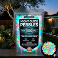 Colorful Glow-in-the-Dark Garden Stones, Night Guide Pebbles Solar Glowing Rocks for Landscaping Walkways Aquariums,5 Hour Glow Weatherproof Resin Luminous Stepping Stones (1000, Colourful) by Unknown