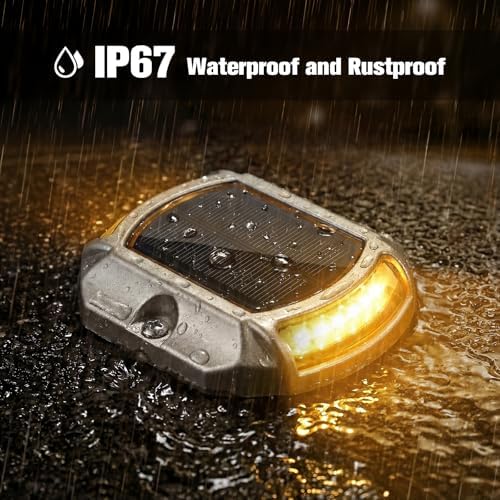 VOLISUN Solar Driveway Dock Deck LED Outdoor Lights 2 Colors Modes 12 Pack - Image 4