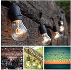 S14 Clear Light Bulbs with E26 Commercial Suspender Light String, 100 Foot - Image 4