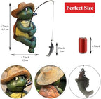 Garden Tortoise Pond Statue Decoration, Fishing Turtle Outdoor Statues for Koi Pond or Waterfall Decor, 9.5" Figurine Poolside Statue, Outdoor Decor, Gifts for Mom - Image 3