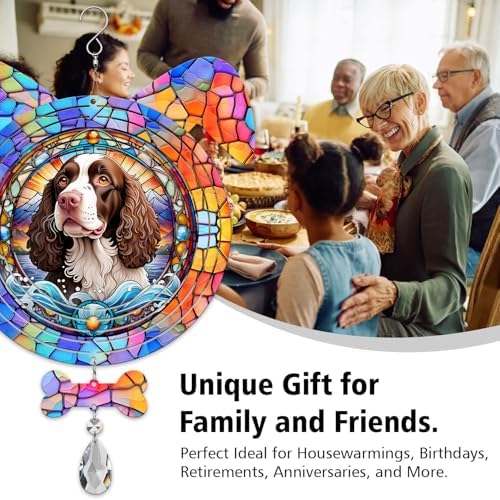 American Water Spaniel Dog Ears Wind Spinner, American Water Spaniel Wind Spinner Hanging for Yard and Garden - Image 7