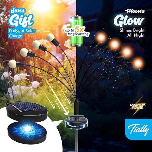 TIALLY 6 Pack 48 LED Firefly Lights Solar Outdoor - Image 3