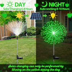 Tujoe 6 Pcs Halloween Solar Firework Stake Lights 180 LED 8 Modes - Image 3