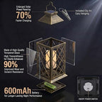 Yowin 2 Pack 9" Solar Lanterns Outdoor Waterproof with Flickering Candle - Image 4