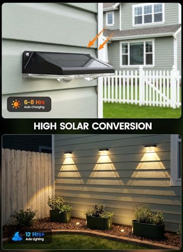 Brightown 12 Pack Solar Fence Lights Outdoor, 3000/4000/6000K/RGB 12 Modes - Image 3