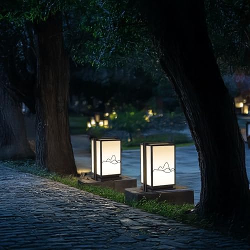 Outdoor Bollard Light, LED Landscape Pathway Lamp, IP55 Exterior Lighting Fixture, Stainless Steel Frame, PMMA Light Panel, Modern Garden Walkway Patio Courtyard Park Lawn Driveway Area - Image 7