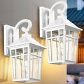 Darkaway Outdoor Wall Lights for House, Exterior Lighting Fixtures Wall Mount Outdoor Porch Lights Waterproof White Outdoor Sconce Lights with Seeded Glass for Patio Hallway Garage,2 Pack by Darkaway