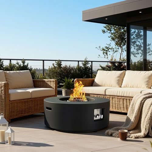 TLGREEN 30-Inch Round Propane Fire Pit Set, 50,000 BTU, 2-Piece - Image 5