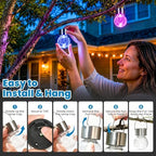 SOLPEX Solar Hanging Lanterns Solar Christmas Lights Outdoor Ornaments 16 Pc - Image 3
